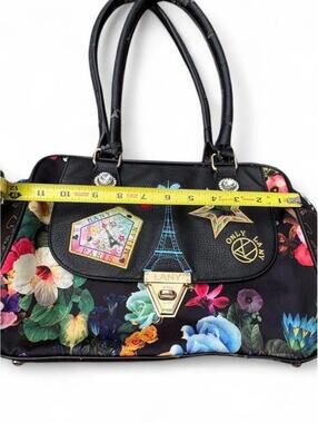 lany paris patch floral satchell new york paris milan floral shoulder bag
